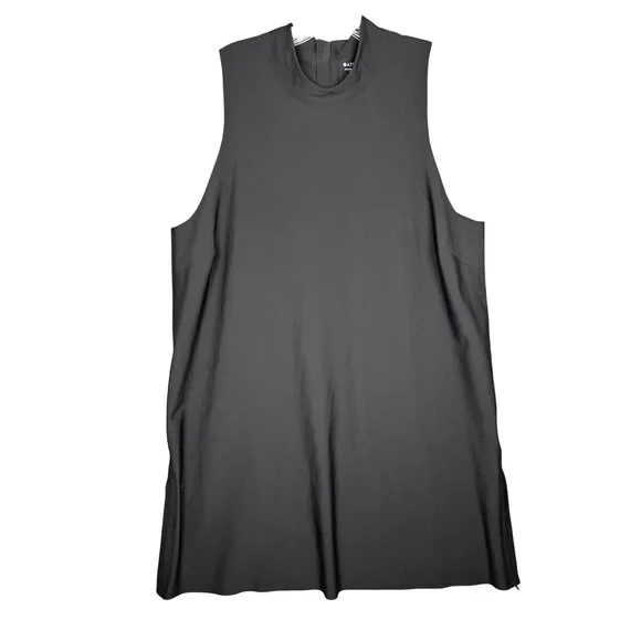 Athleta Sleeveless Stretch Mini Dress Black XL TALL High Neck Active Athleisure - Picture 2 of 11